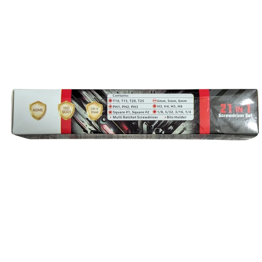Ironcube Multi Ratcheting Screwdriver Set, 21‎ In 1 Magnetic Bits